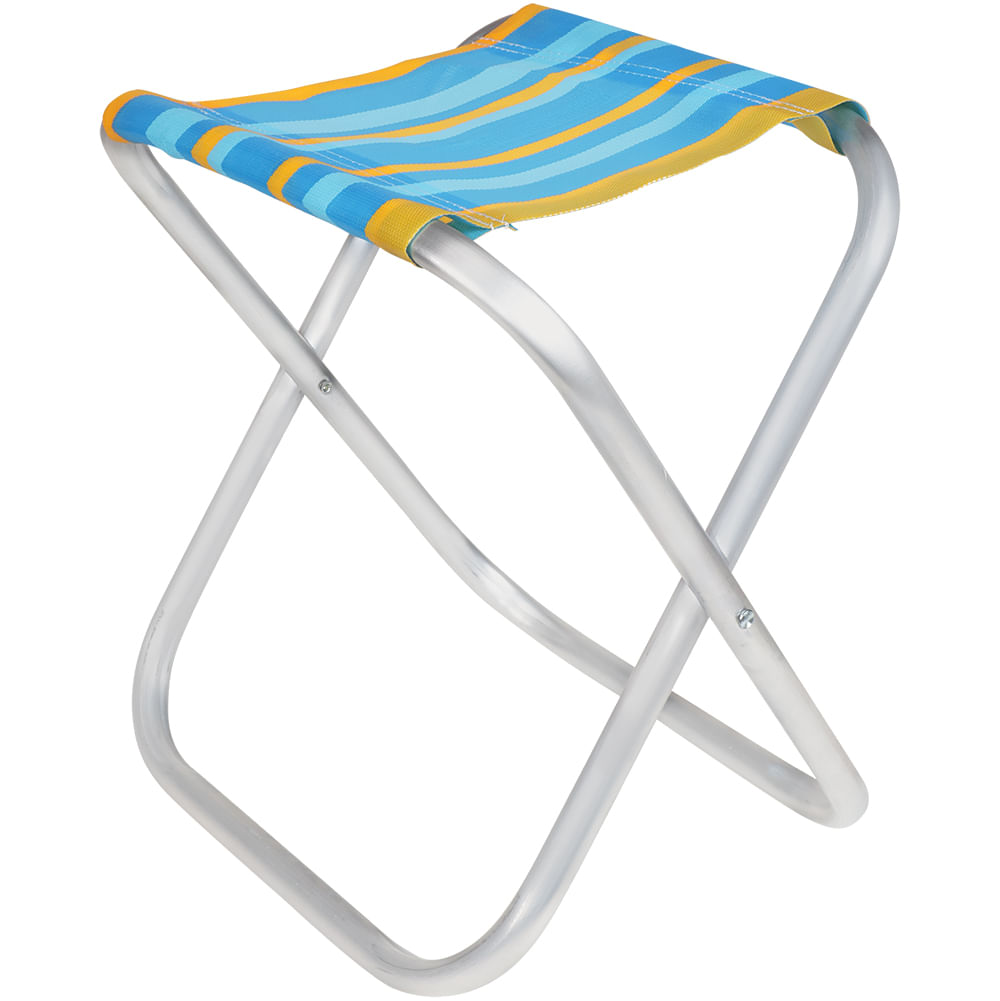 Encontraproduto.com.br - Banqueta Dobrável Alumínio Praia Pesca Camping Bel Fix